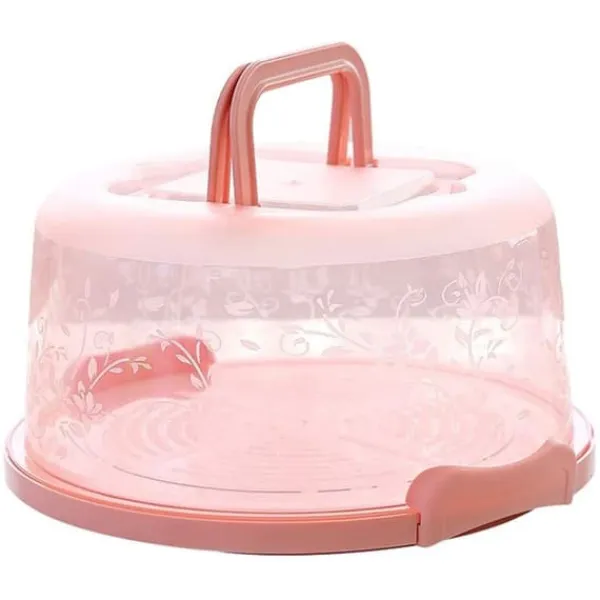 Kagedåser>Bärbar Cupcake Carrier Food Conservation Box with Handtag Transparent Cake Box