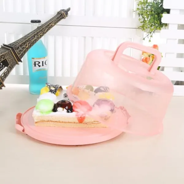 Kagedåser>Bärbar Cupcake Carrier Food Conservation Box with Handtag Transparent Cake Box