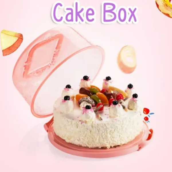 Kagedåser>Bärbar Cupcake Carrier Food Conservation Box with Handtag Transparent Cake Box