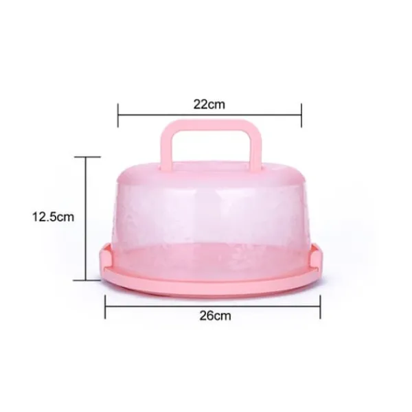 Bærbar Cupcake Carrier Madopbevaringsboks med Håndtag Transparent Kageæske Discount