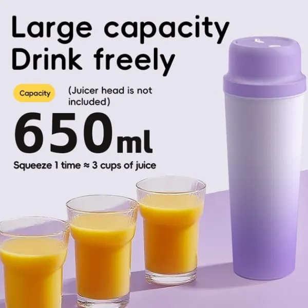 Juicepresser - Nyd Friskpresset Juice Derhjemme>Bærbar elektrisk juicer kop - Mini 304 rustfrit stål blender til smoothies og shakes