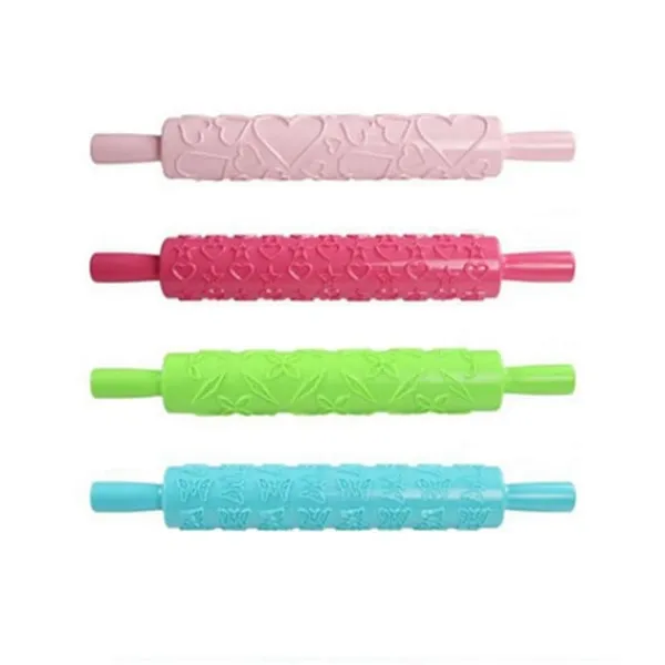 Kageruller>Bærbar præget fondant kagerulle - Non-stick kagedekorationsværktøj