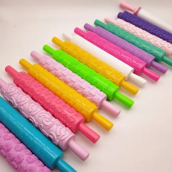 Kageruller>Bærbar præget fondant kagerulle - Non-stick kagedekorationsværktøj