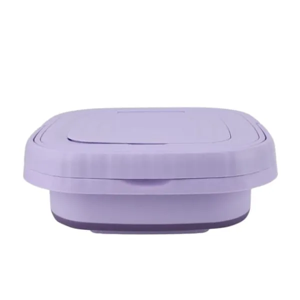 Vaskemaskiner>Bærbar vaskemaskine 11L ABS PP Automatisk mini foldbar spandskive med afløbsrør til RV Rejselejlighed 110 til 240V EU stik