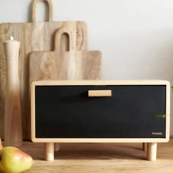 Brødkasser & Brødposer>Brødkasse | BAMBUS | sort | 35x23 cm | 991596