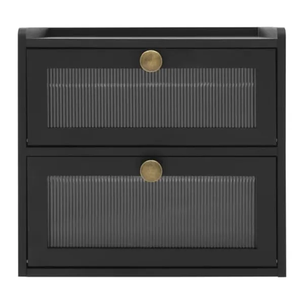Brødkasse - Brødbeholder - Fyrretræ - Magnetisk Låge - Holdbart Design - Til Brød og Snacks - Bordpladeopbevaring - Sort Discount