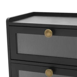 Brødkasse - Brødbeholder - Fyrretræ - Magnetisk Låge - Holdbart Design - Til Brød og Snacks - Bordpladeopbevaring - Sort Discount