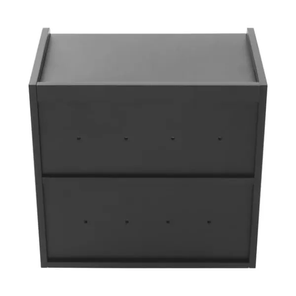 Brødkasse - Brødbeholder - Fyrretræ - Magnetisk Låge - Holdbart Design - Til Brød og Snacks - Bordpladeopbevaring - Sort Discount