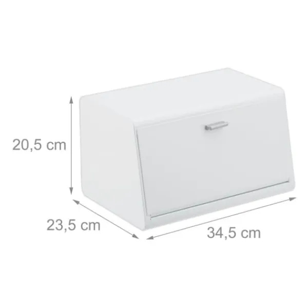 Brødkasser & Brødposer>Brødkasse, rustfrit stål, 20,5x34,5x23,5 cm
