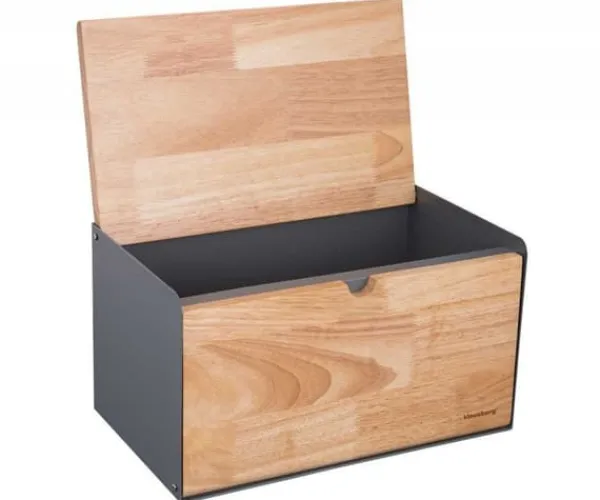 Brødkasser & Brødposer>BRØDÆSKE, DOBBELT-SIDET BRØDBEHOLDER KLAUSBERG KB-7395 grå