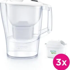 BRITA Aluna Kalender Vit Vattenfilterkanna - 2,4 l kapacitet inklusive 1,4 l filtrerat vatten - 3 Maxtra Pro Allt-i-1-filter ingår Best
