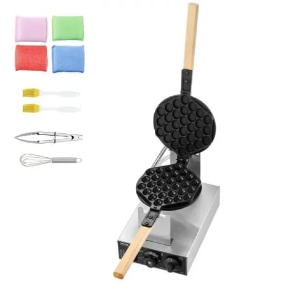 Vaffeljern>Bubble Waffle Maker, 593x220x268 mm, Sølv, Rustfrit Stål