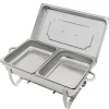 Buffet Chafing Dish Sæt, 4-delt Madvarmer, Alkoholbrænder Inkluderet