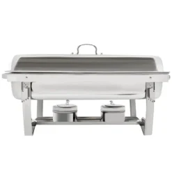 Buffet Chafing Dish Sæt, 4-delt Madvarmer, Alkoholbrænder Inkluderet