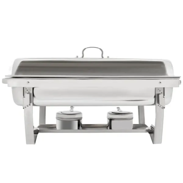 Buffet Chafing Dish Sæt, 4-delt Madvarmer, Alkoholbrænder Inkluderet