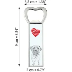 Bullmastiff, Bulmastiff - flaskeåbner med en hund, personlig køleskabsåbner, unik gave til en mand fra Art-Dog Outlet