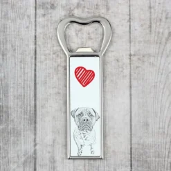 Bullmastiff, Bulmastiff - flaskeåbner med en hund, personlig køleskabsåbner, unik gave til en mand fra Art-Dog Outlet