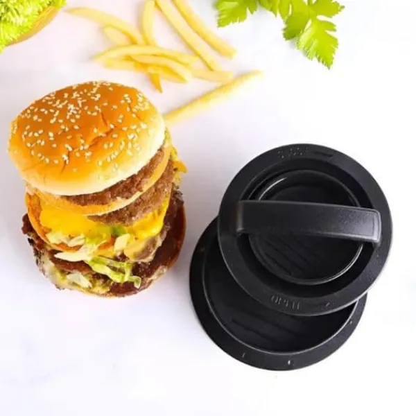 Pressere>Burgerpresse, formsæt, ABS-plast, sort
