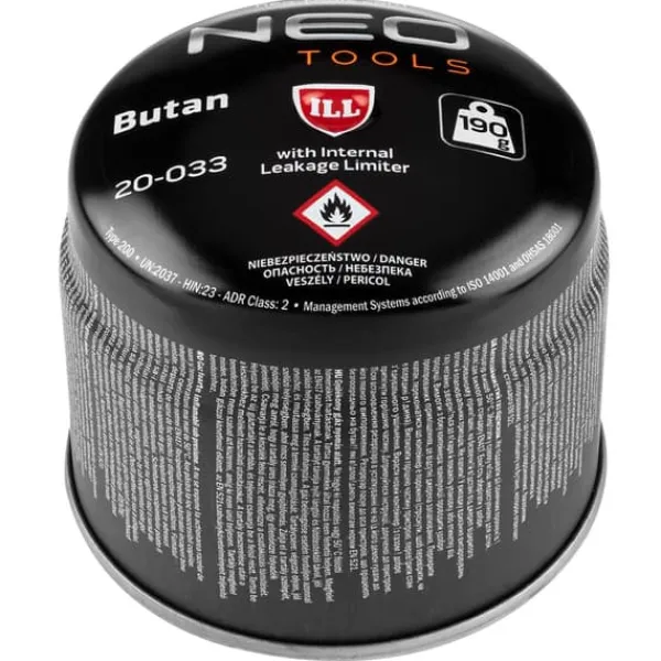 Portable Komfurer>Butangaspatron 190 g, genopfyldelig