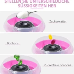 Candyflossmaskine, lyserød, nem & hurtig til fest Online