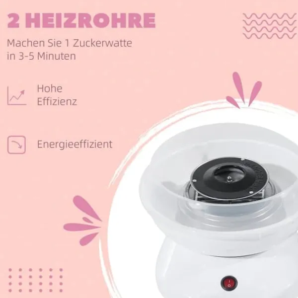 Maskiner Til Candyfloss>Candyflossmaskine model 1, hvid – enkel til fest & sjov