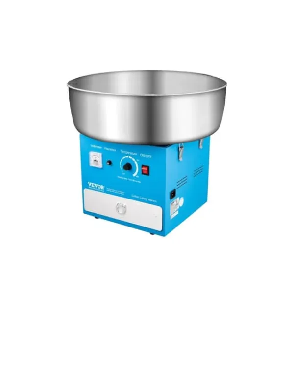 Candyflossmaskine, 1000W effekt, 3,7 ounces kapacitet, temperaturinterval 149-473°F,Blå Outlet