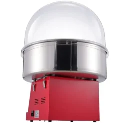 Maskiner Til Candyfloss>Candyflossmaskine, 1000W, 51.8x51.8x41.5 cm, Rød, Skål i rustfrit stål