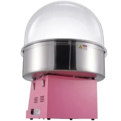 Maskiner Til Candyfloss>Candyflossmaskine, 1000W, 52x52x41.5 cm, Pink, Rustfrit stål