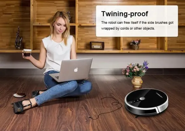 Robotstøvsugere>C30B - Robotstøvsuger - 6000 Pa Sugeevne - AI-kortlægning - Wi‑Fi Appstyring - Elektrisk Vandtank & Moppe - Batteritid 1 t 40 min - Hvid
