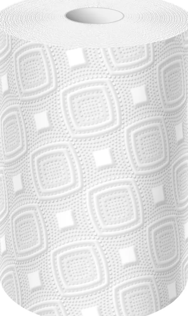 Cellulosehåndklæder i rulle, VELVET The Longest, 2-lags, 90 ark, 2 stk., hvide 100% cellulose VLK-5110082 Outlet