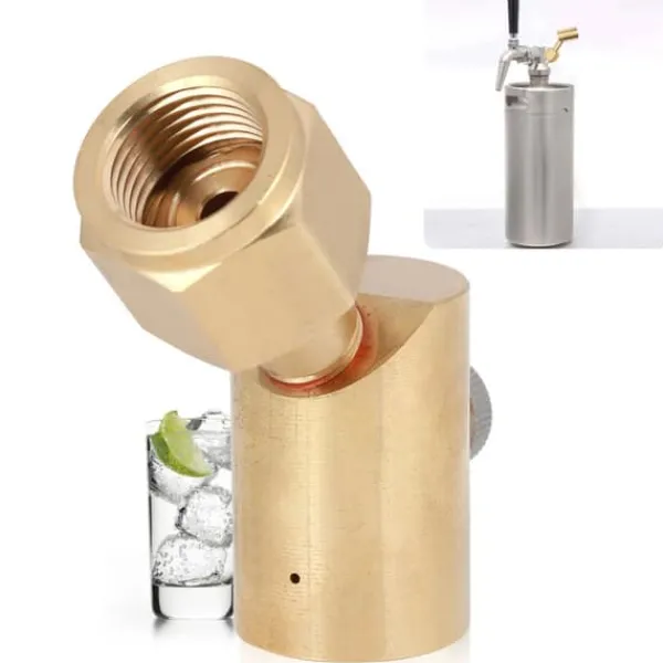 Sodavandsmaskiner>CGA320 Albue CO2 Sodavandspåfyldningsadapter med udløserventil til SodaStream / Soda Club
