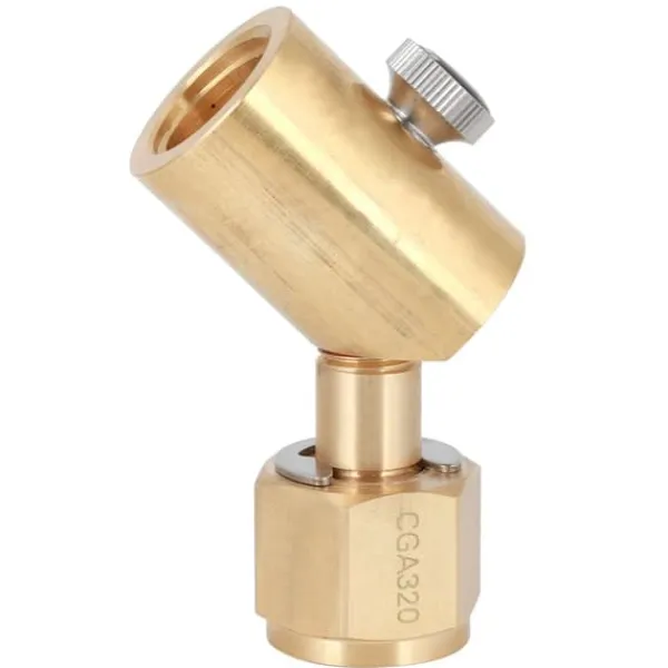 Sodavandsmaskiner>CGA320 Albue CO2 Sodavandspåfyldningsadapter med udløserventil til SodaStream / Soda Club