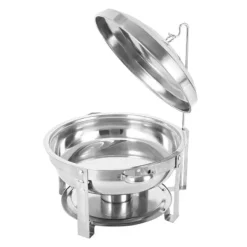 Chafing Dish - Buffetvarmer - Rund - Til Catering - Til Fester & Arrangementer - Sølv Discount