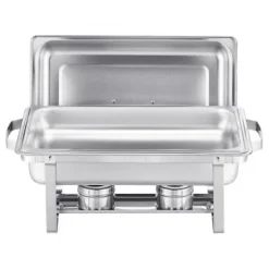 Madopvarmere>Chafing Dish Buffet Sæt, 8 Qt 6-pak, Rustfrit Stål, Sølv