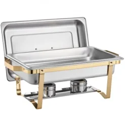 Madopvarmere>Chafing Dish Buffet Sæt, 4 stk., Rustfrit Stål, Guld