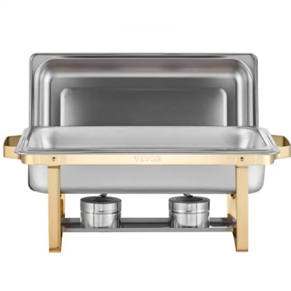 Madopvarmere>Chafing Dish Buffet Sæt, 4 stk., Rustfrit Stål, Guld
