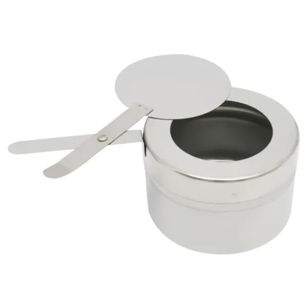 Madopvarmere>Chafing Dish, 5L kapacitet, rustfrit stål materiale, rund form, belastning 22 lbs, dimensioner 16,54 x 12,6 tommer