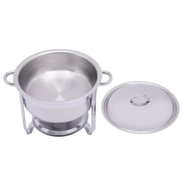 Madopvarmere>Chafing Dish, 5L Kapacitet, Rustfrit Stål Design,Sølv