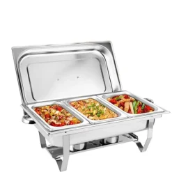 Chafing Dish, 9L Total Kapacitet, Rustfrit Stål, Elegant Design Sale