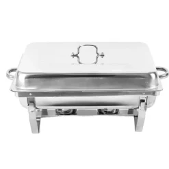 Chafing Dish Madvarmer, Stor 7,5L Kapacitet, Holdbart Rustfrit Stål,Sølv Hot