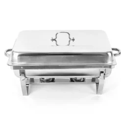 Chafing Dish Madvarmer, Stor 7,5L Kapacitet, Holdbart Rustfrit Stål,Sølv Hot