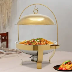 Chafing Dish, Rustfrit Stål Konstruktion, 8 Liter Kapacitet, 23,5 x 14,5 x 12 tommer Dimensioner, Buffet Serverings Kompatibilitet, Anti-Skold Håndtag | CDON Online