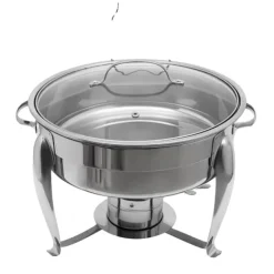 Chafing Dish, Rustfrit Stål Konstruktion, Kapacitet på 6 Liter,Sølv Best