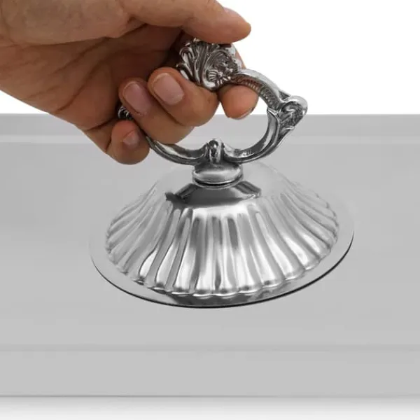Tilbehør Til Madservering>Chafing Dish, Rustfrit Stål, 2,38 Gallon, Justerbar Opvarmning, Holdbar Design, Egnet til Begivenheder