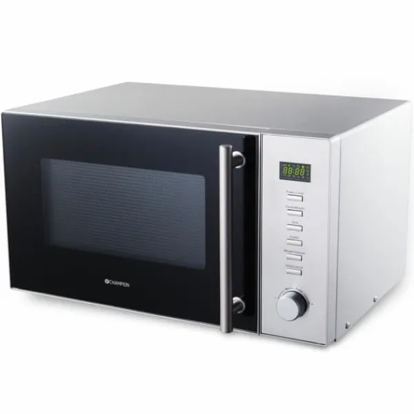 Champion Ovne>mikrobølgeovn 23L 900W rustfri