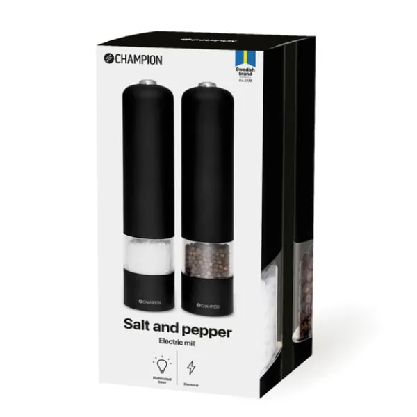 Champion salt- og peberkværn SPK120 mat sort Discount