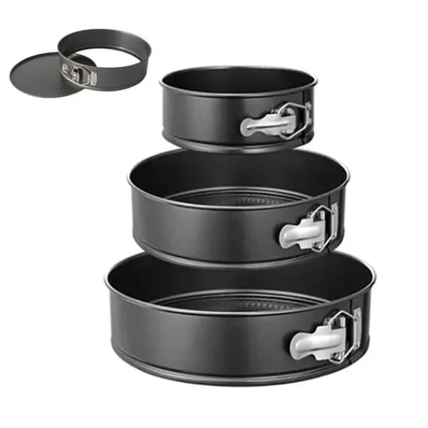 Bagning>Cheesecake-formsæt Non-stick springform, sort