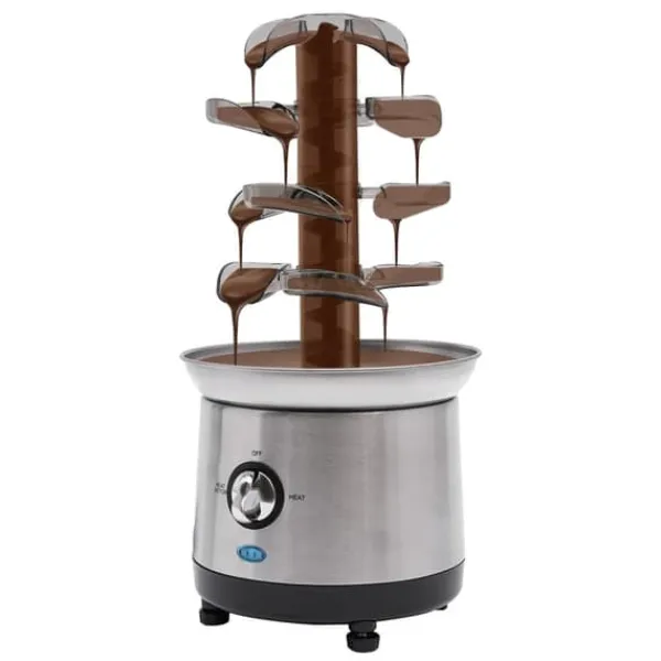 Fonduesæt>Chokoladefontæne, 1,2L kapacitet, 4 niveauer, 220-240V, 150-190W, 19 cm x 42,5 cm