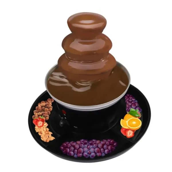 Maskiner Til Chokoladetemperering>Chokoladefontæne, 3-lags i rustfrit stål, 1 lb kapacitet, kontinuerligt flow, nem at rengøre, ideel til fester