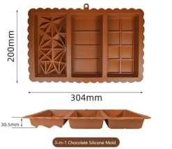 Chokoladeform Dubai 3-i-1, silikone, BPA-fri